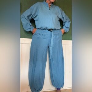 Free People Elegant Blue Women's Pants Set